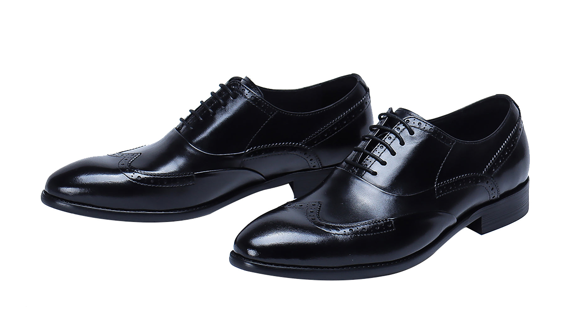 Zapatos Oxford de cuero con cordones para hombre 