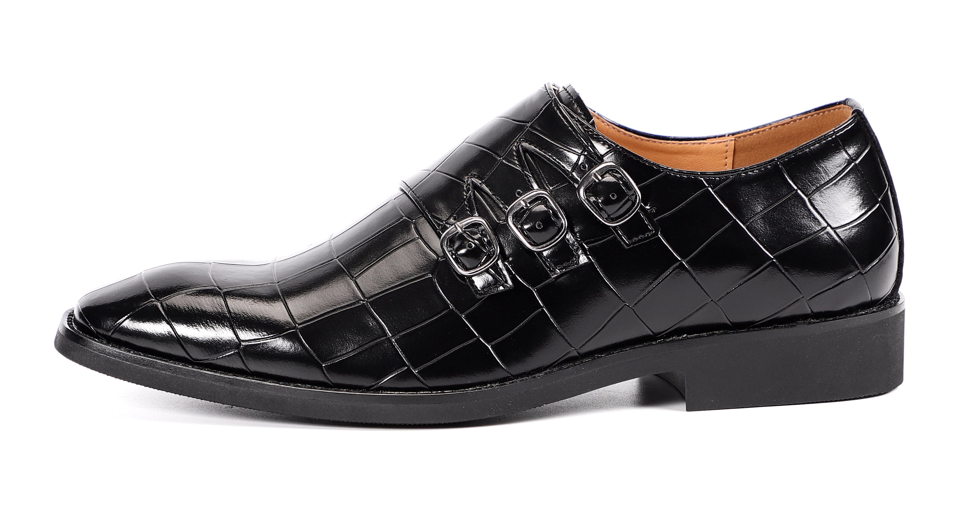 Men's Monk Strap Loafers Tripple Buckles