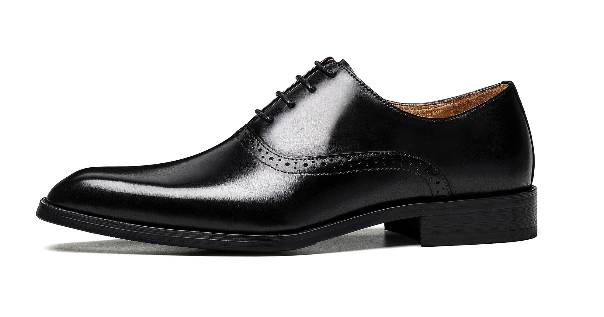 Zapatos Oxford formales Brogues de cuero para hombre 