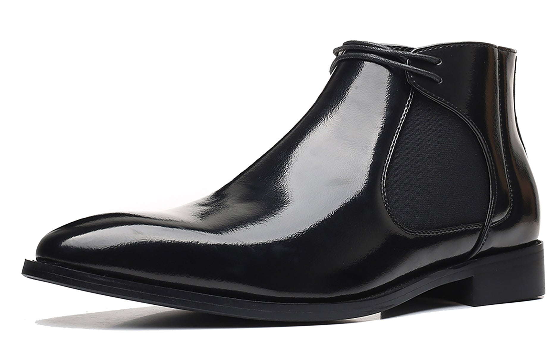 Men's Sleek Shiny Chelsea Boots