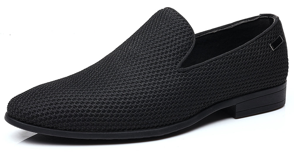 Mocasines Smoking De Malla Para Hombre Negro