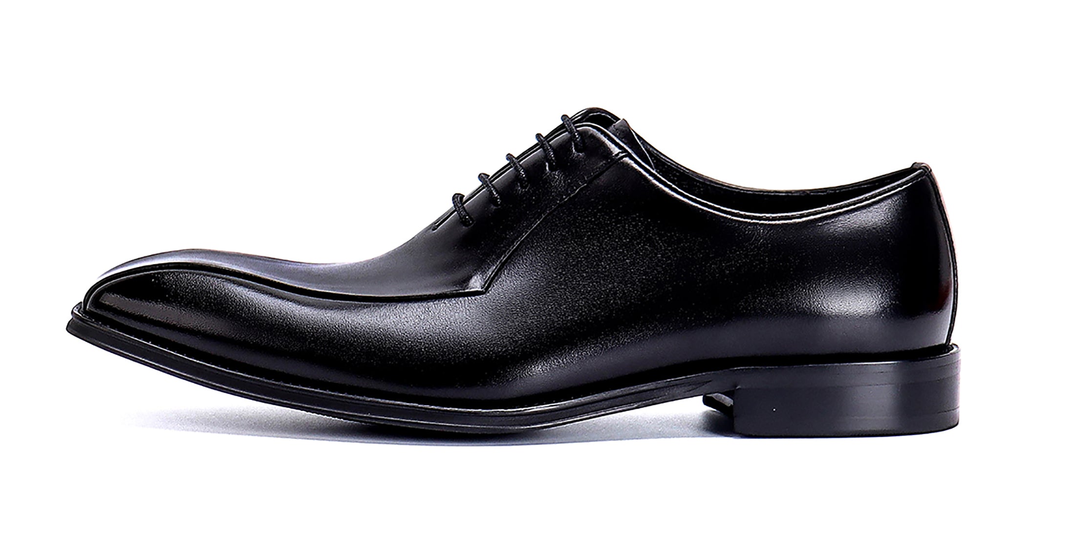 Zapatos Oxford formales de cuero con punta lisa para hombre 