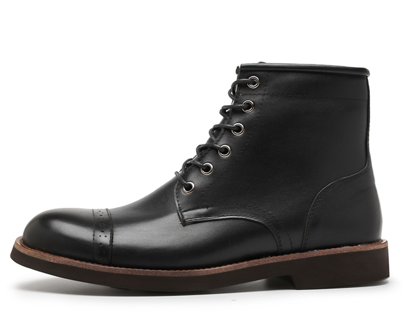 Botas utilitarias de vestir brogues para hombre