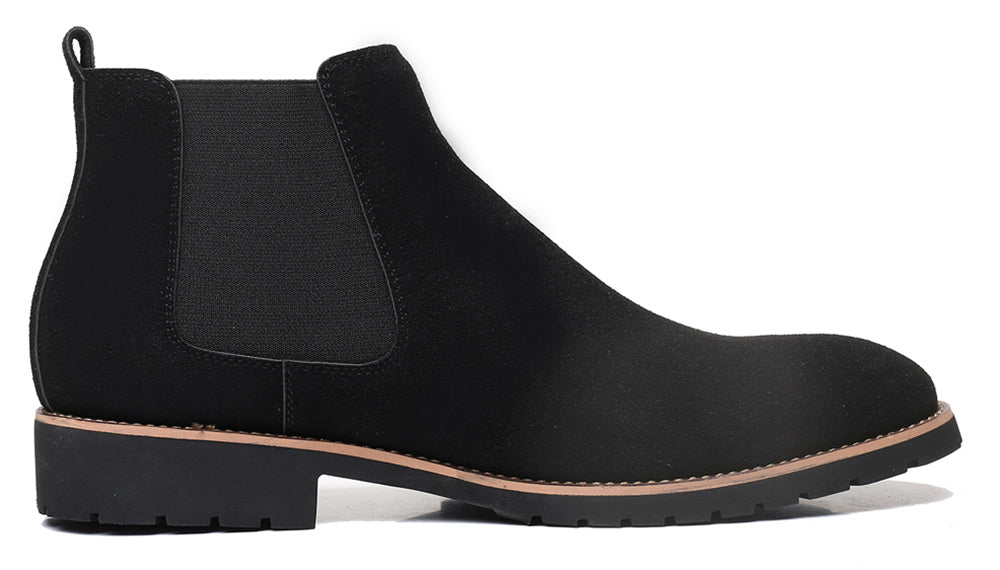 Botas Chelsea de ante para hombre con tacón de 1 pulgada