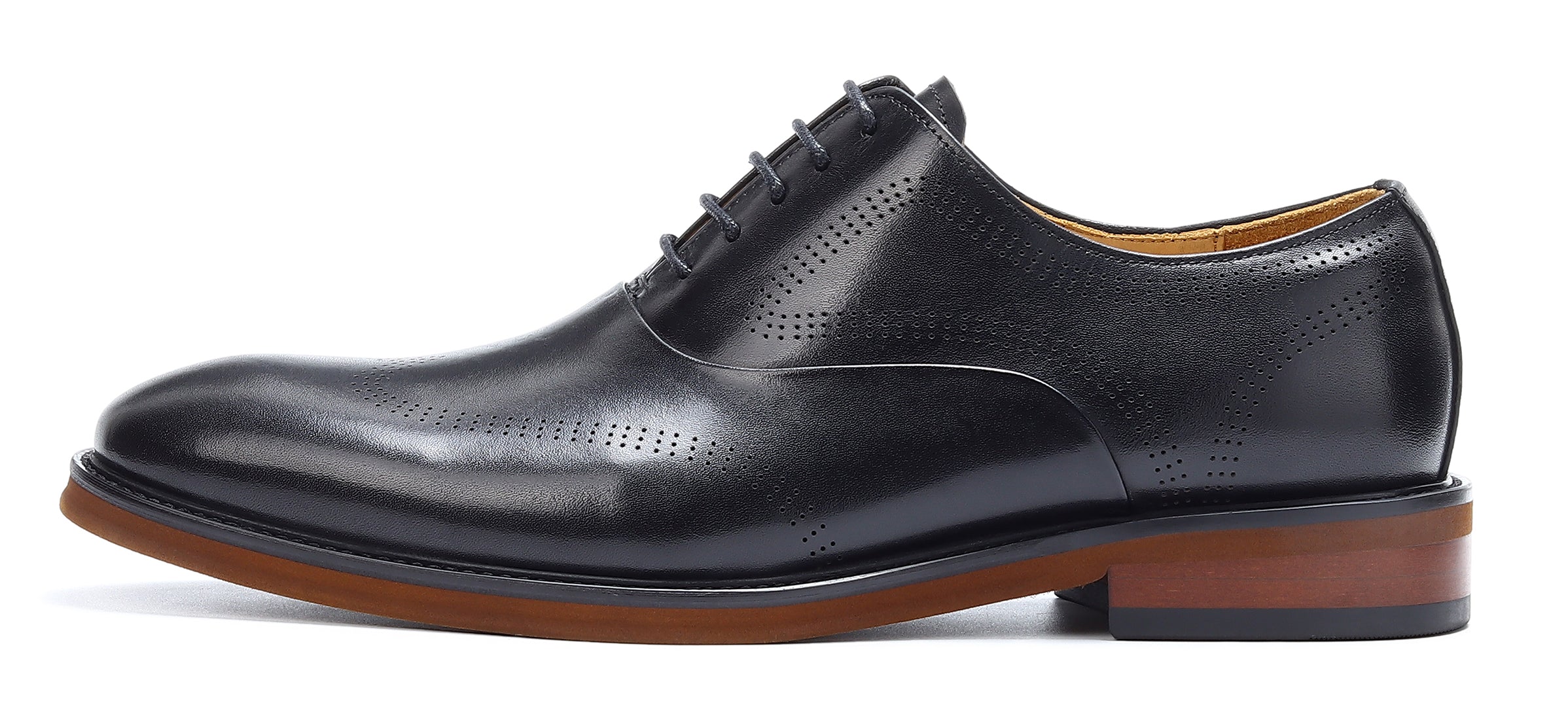 Zapatos Oxford de cuero Brogue formales y cómodos para hombre 