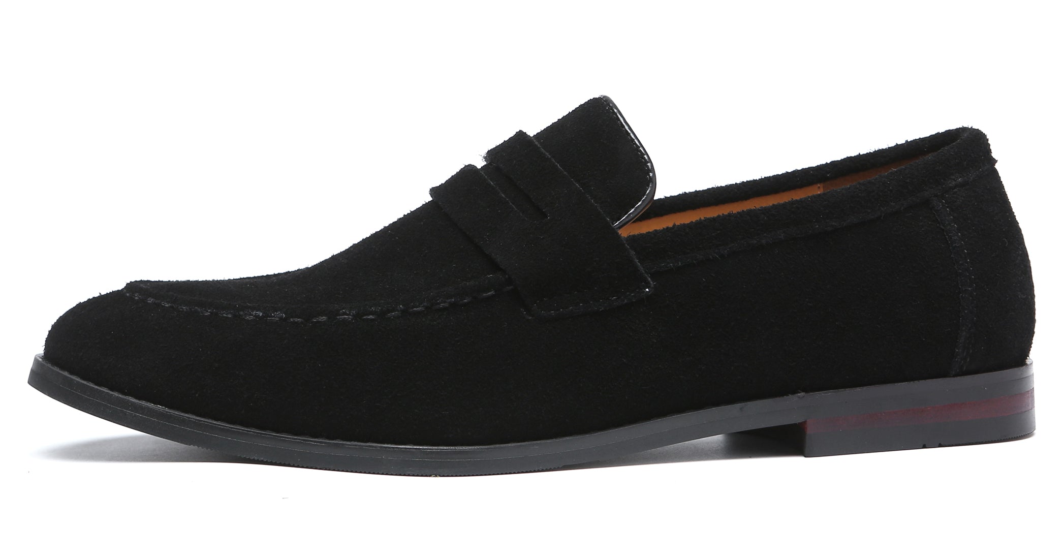 Men's Moc Toe Suede Penny Loafers