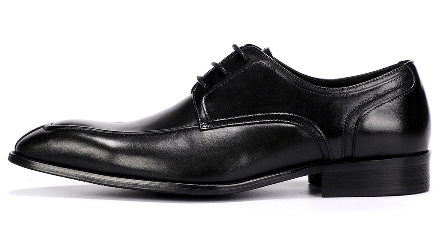 Men's Plain Toe Leather Formal Dress Derby