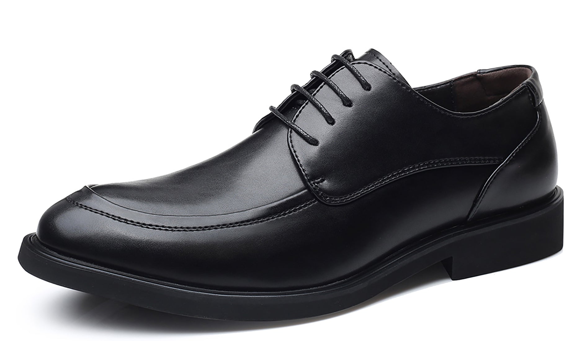 Zapatos Derby lisos con punta Moc para hombre