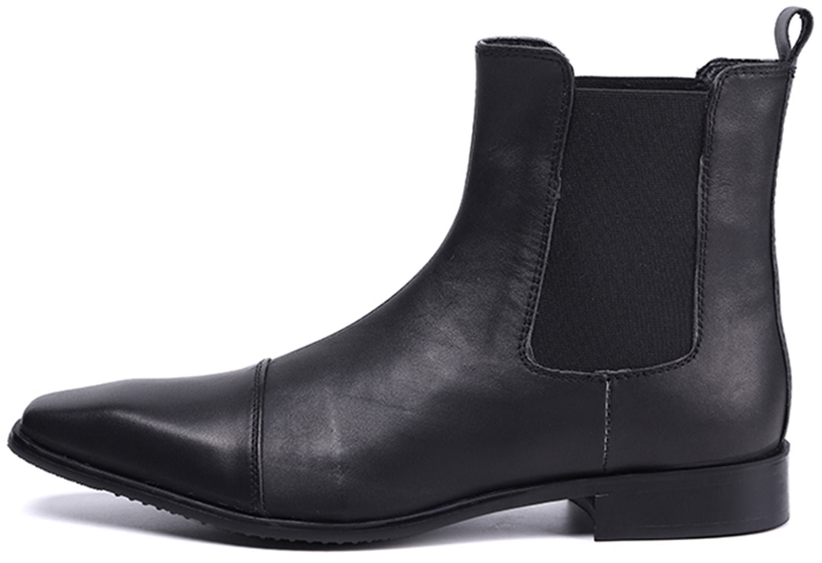 Botas Chelsea clásicas de piel con punta lisa para hombre 