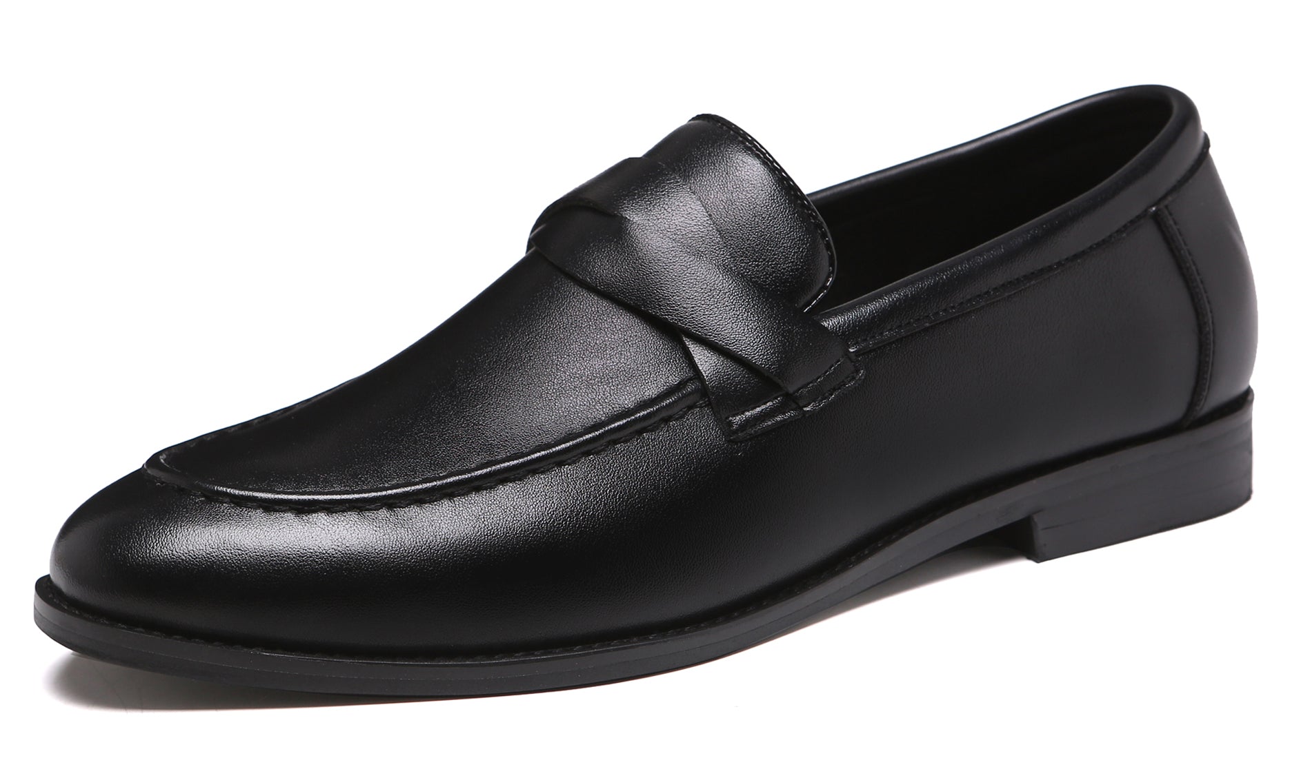 Men's Moc Toe Strap Smoking Loafers