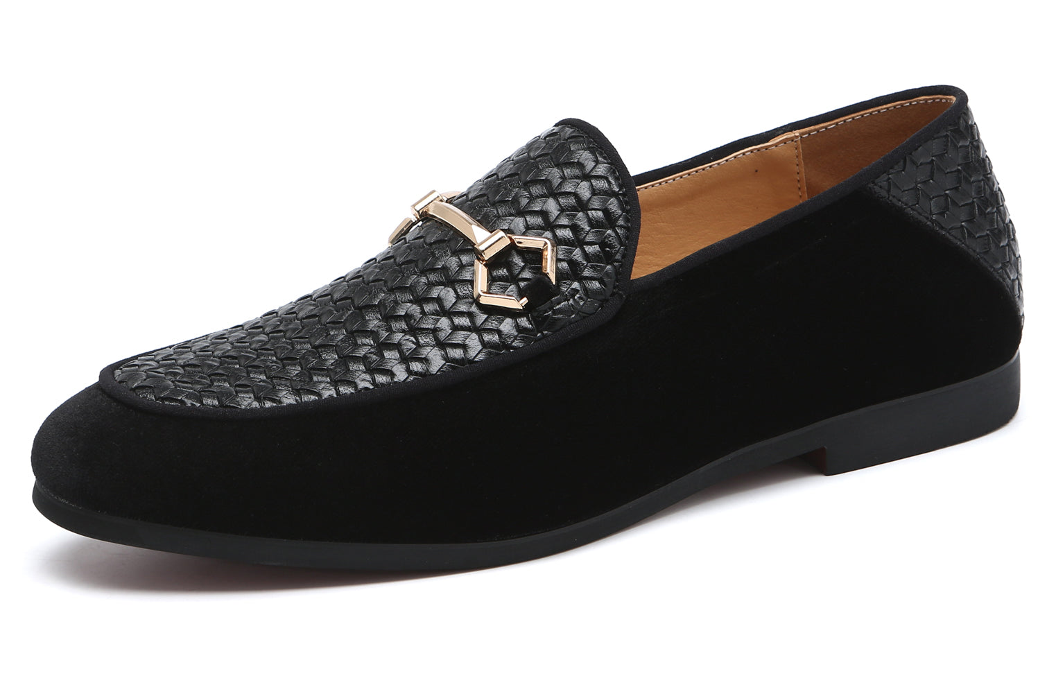 Men's Woven Hardware Smoking Loafers