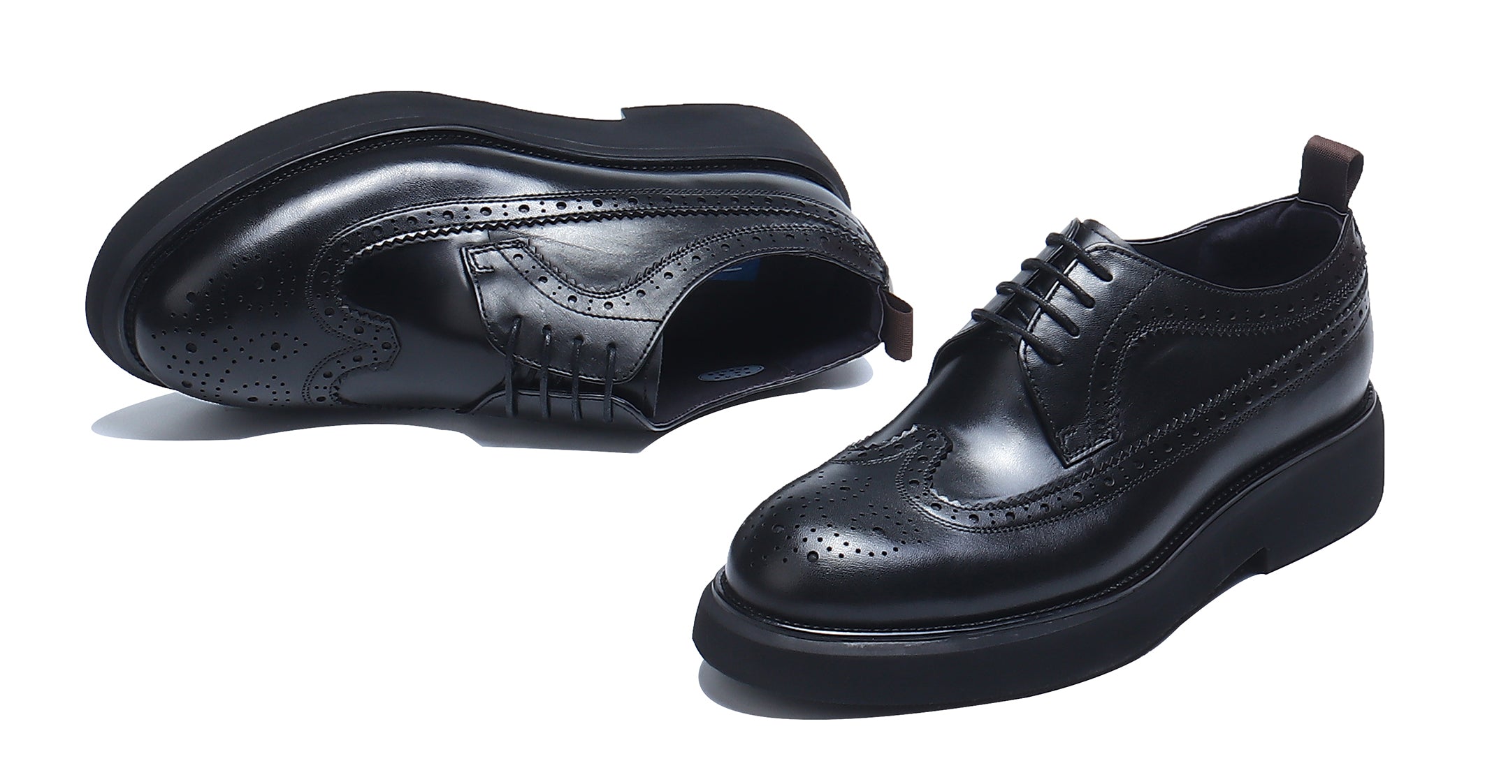 Derby de cuero Brogue Fashion para hombre 