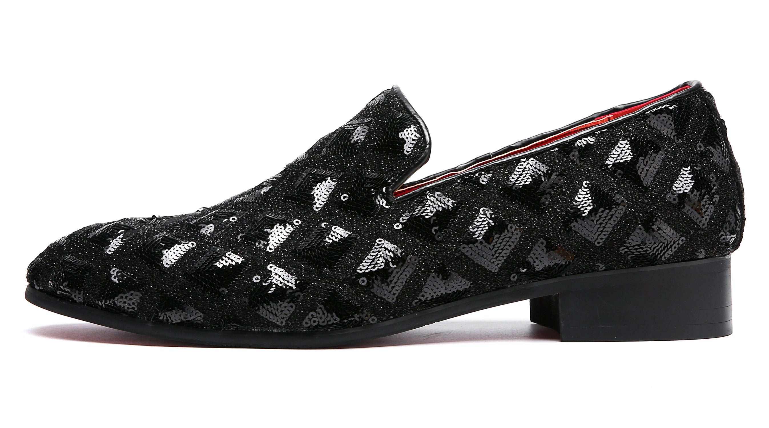 Mocasines para fumar con purpurina y paillettes para hombre 