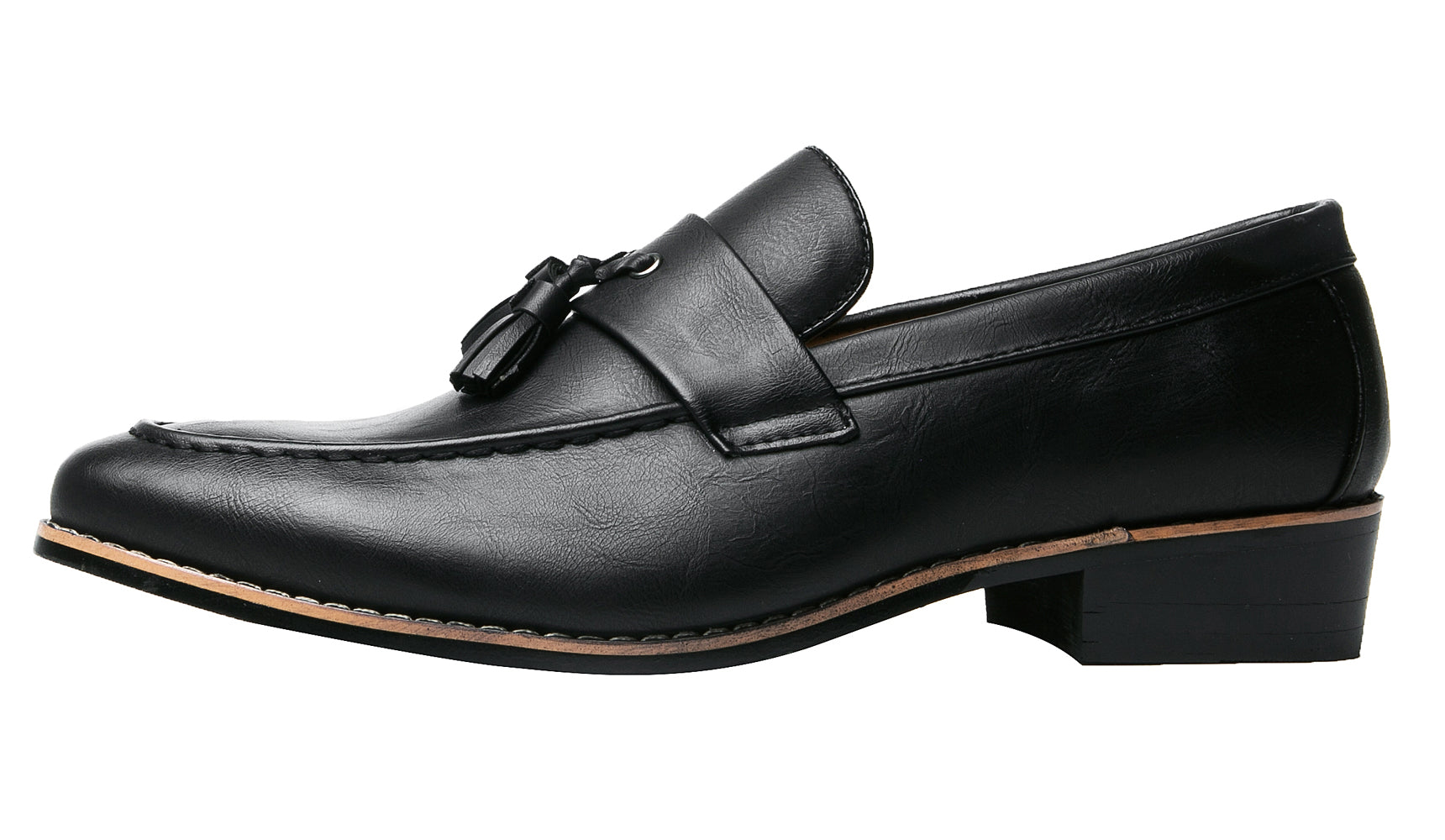 Mocasines con borlas para hombre Negro Rojo Bronceado 