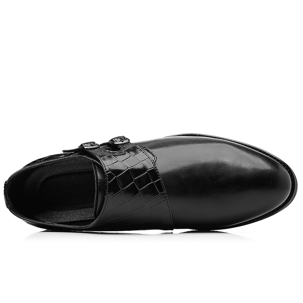 Mocasines con hebilla para hombre Negro Marrón