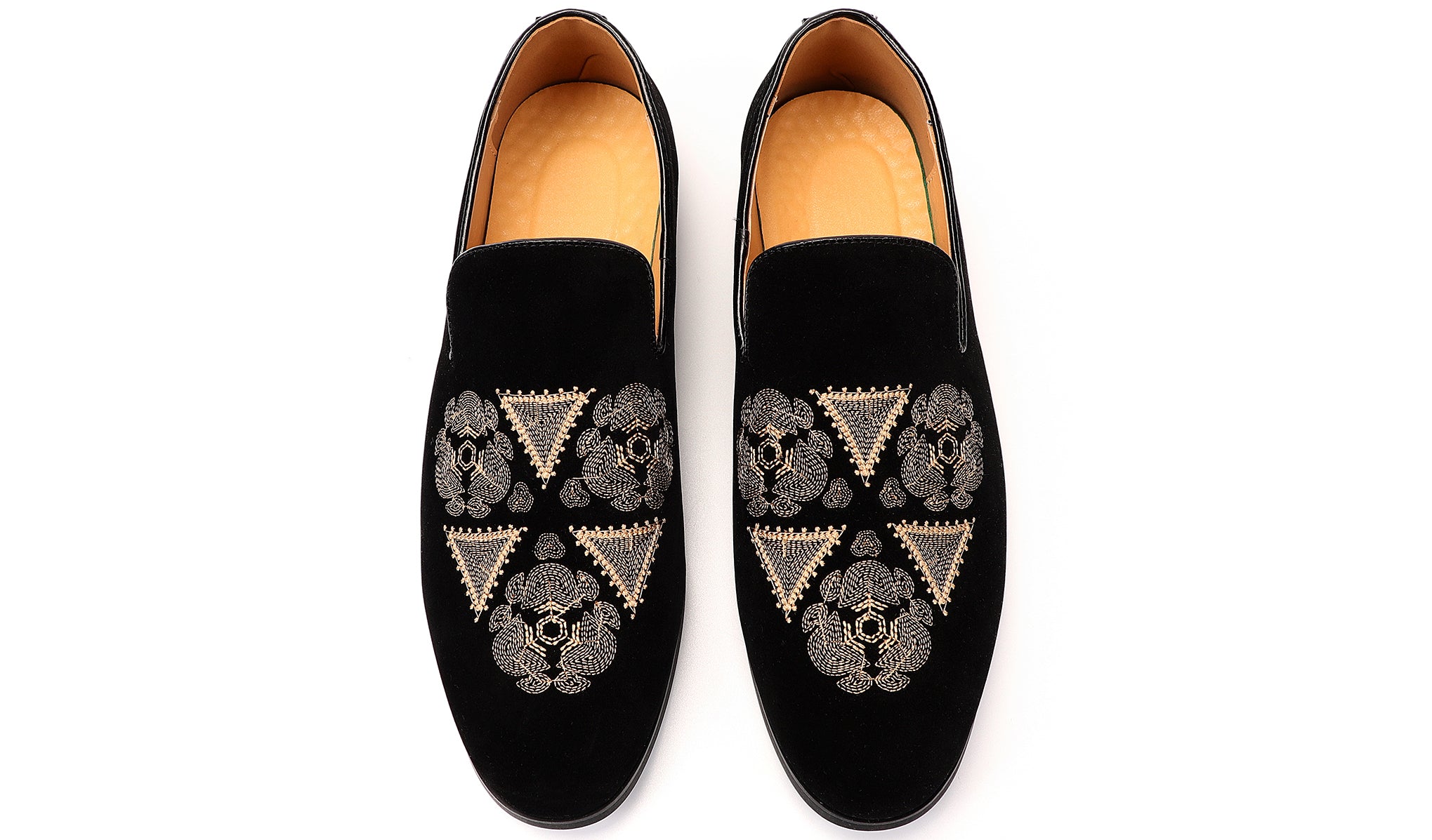 Men's Velvet Embroidery Smoking Loafers