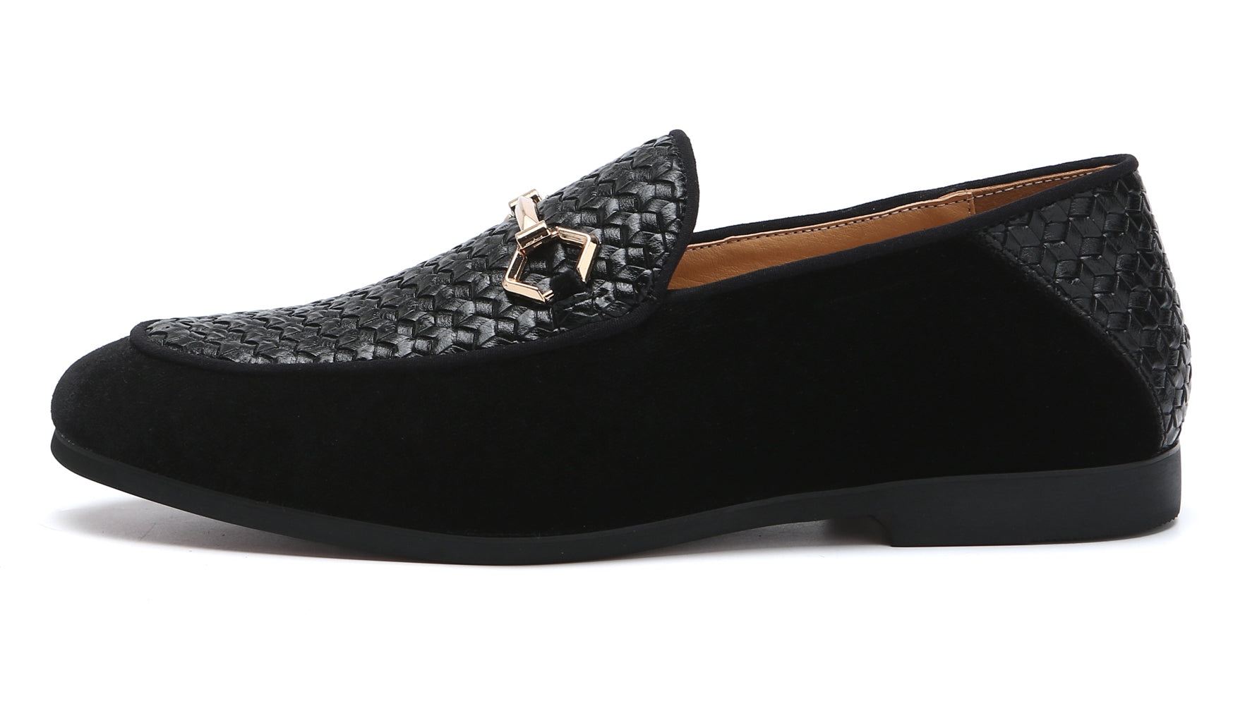 Men's Woven Hardware Smoking Loafers