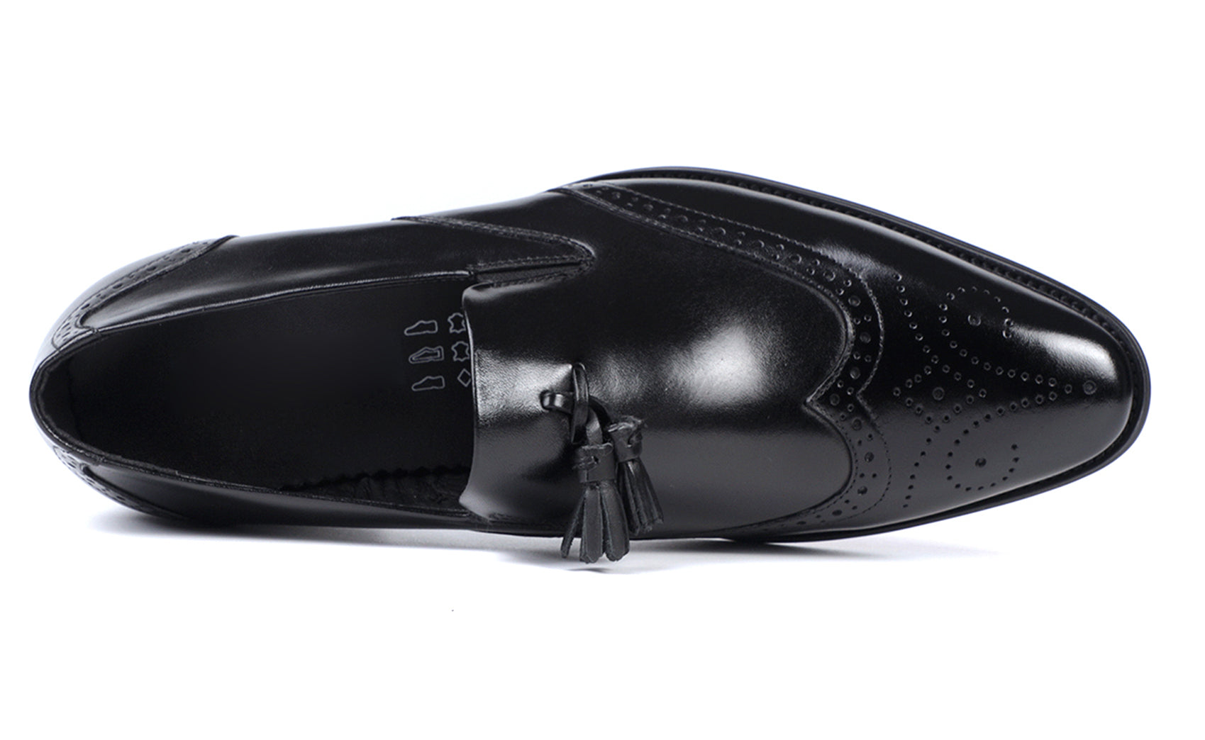 Mocasines formales de cuero con borlas para hombre