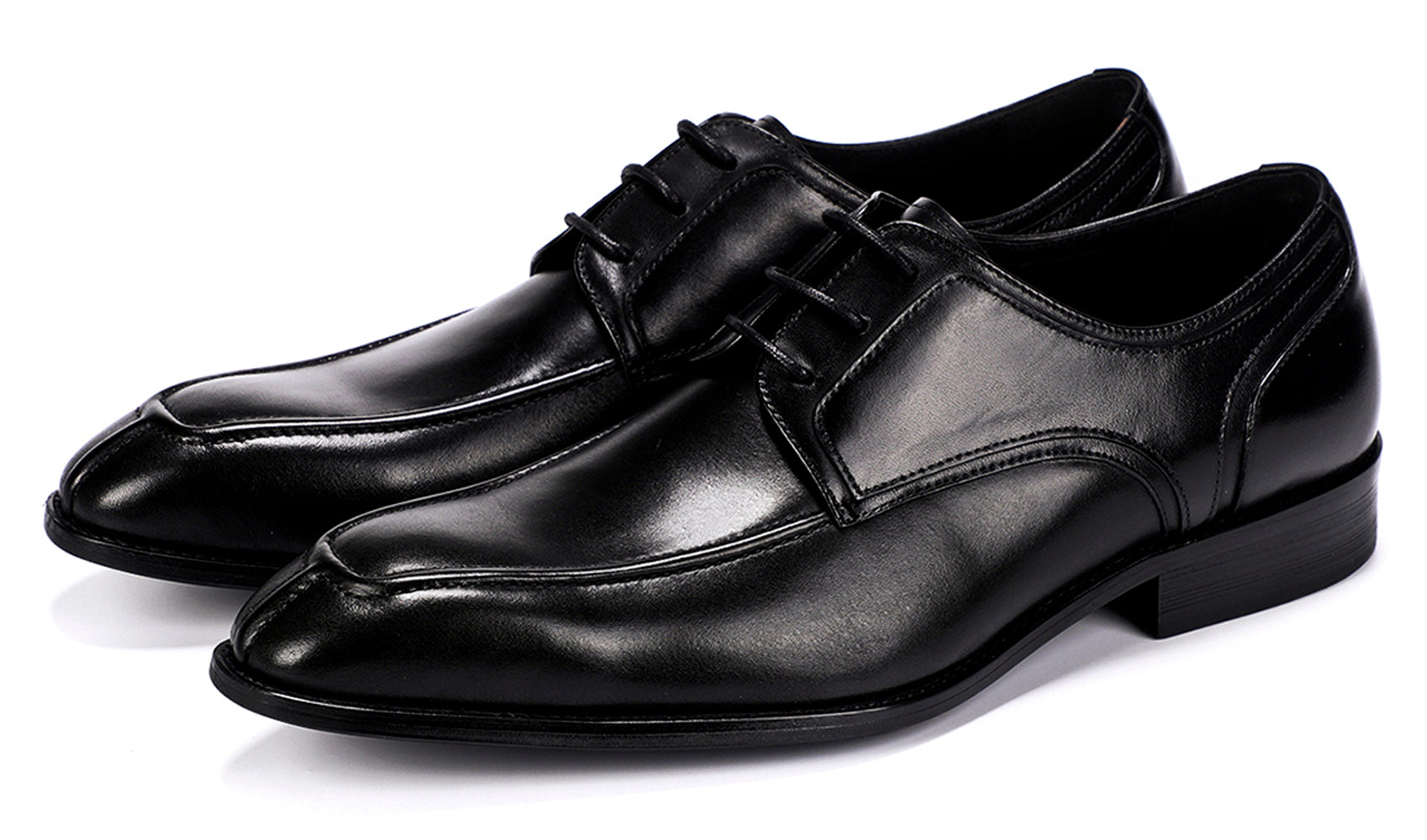 Men's Plain Toe Leather Formal Dress Derby