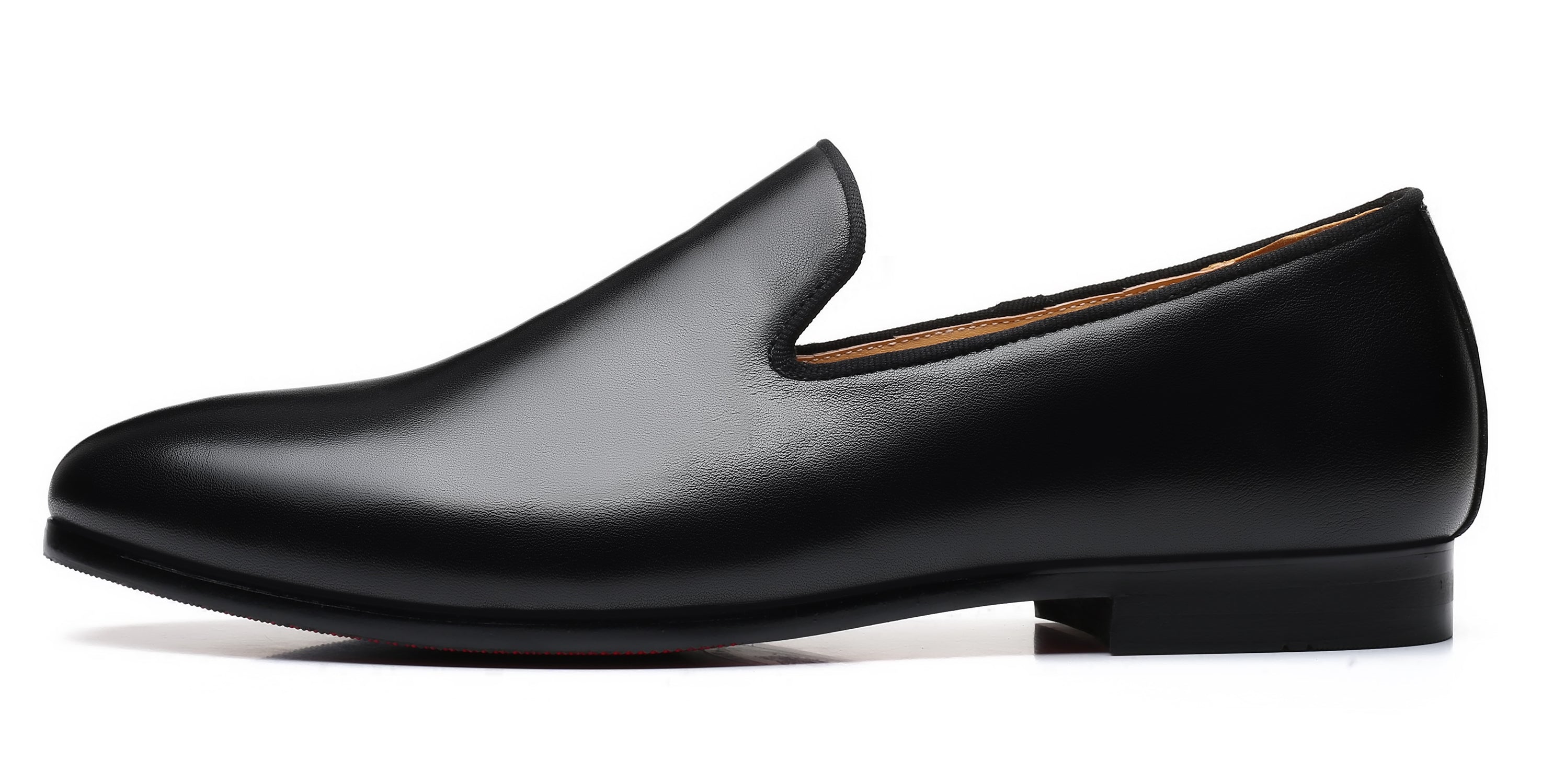 Men's Plain Leather Smoking Loafers