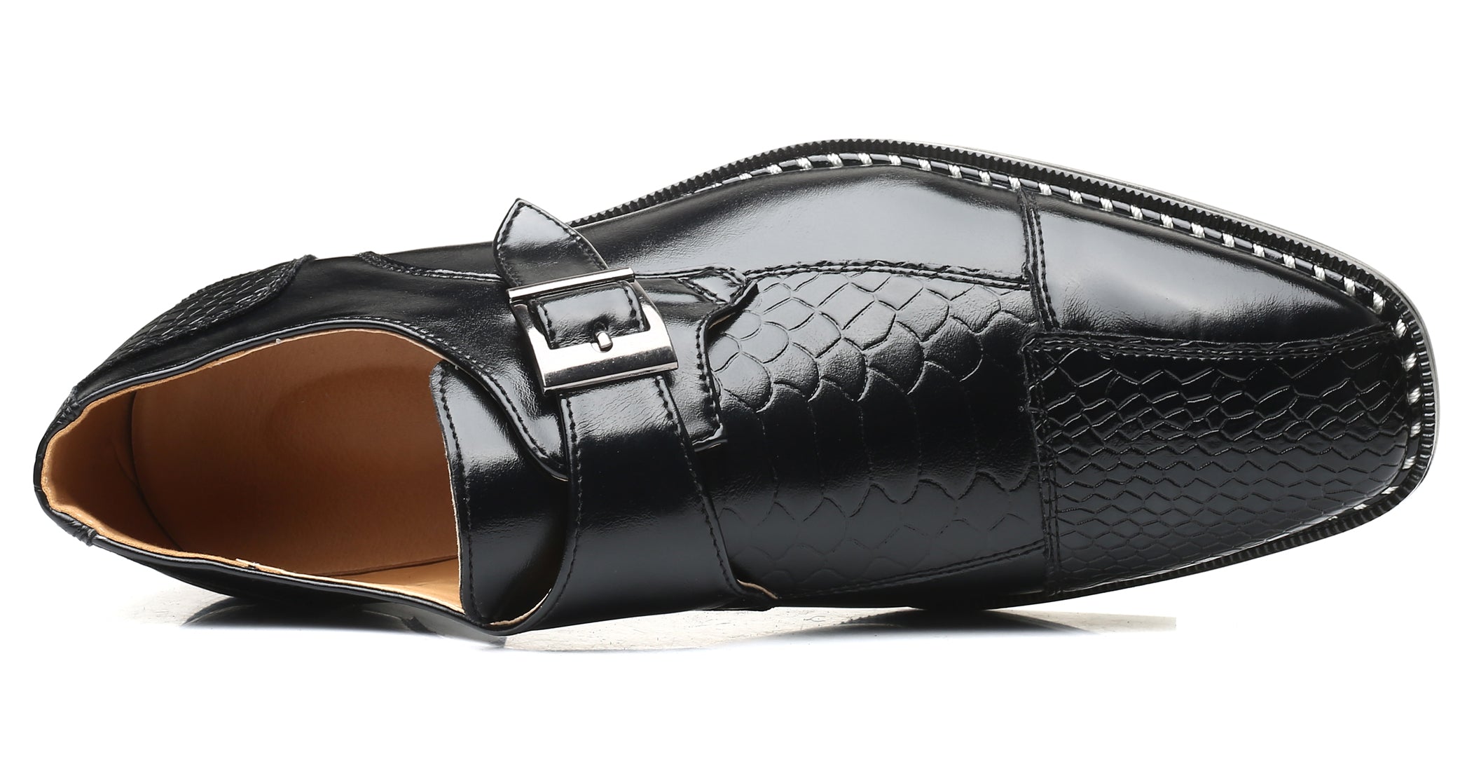 Men's Alligator Composite Monk Strap Loafers