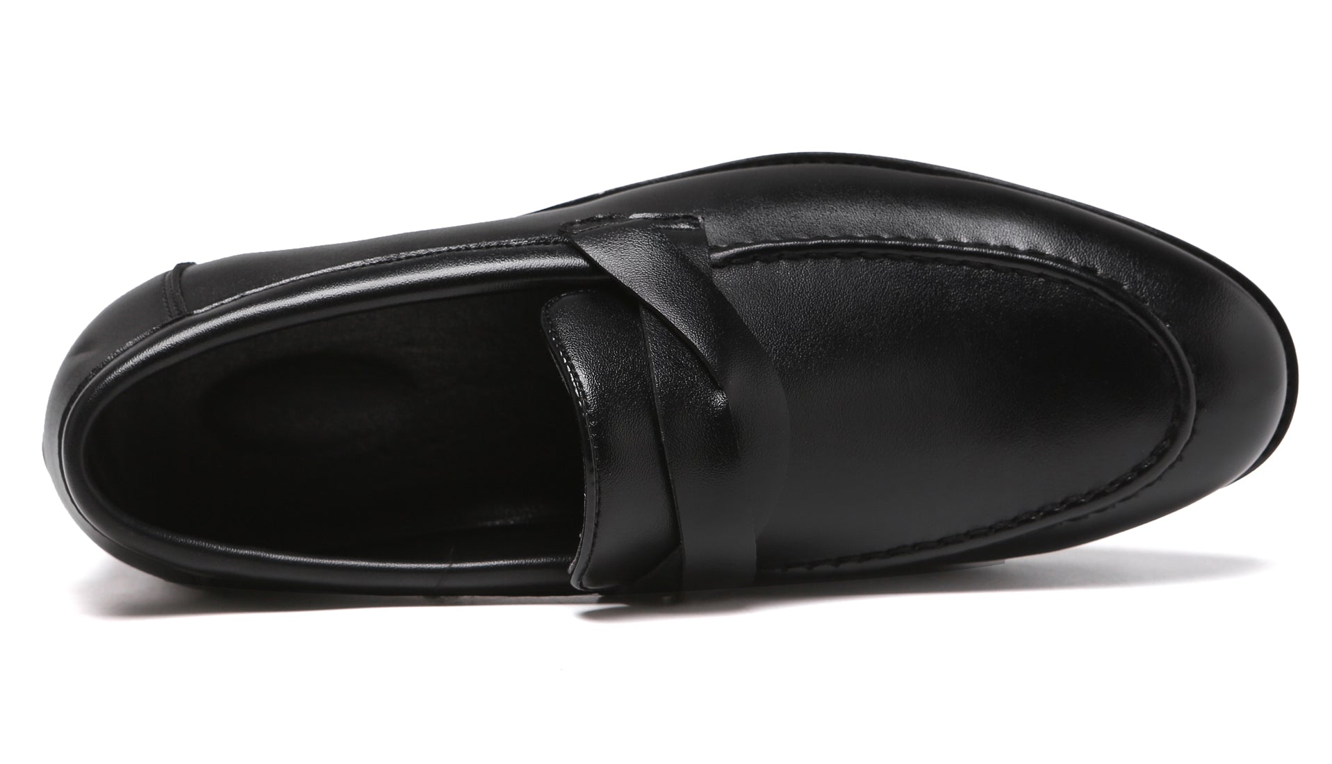 Men's Moc Toe Strap Smoking Loafers