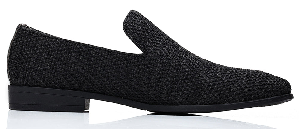 Mocasines Smoking De Malla Para Hombre Negro