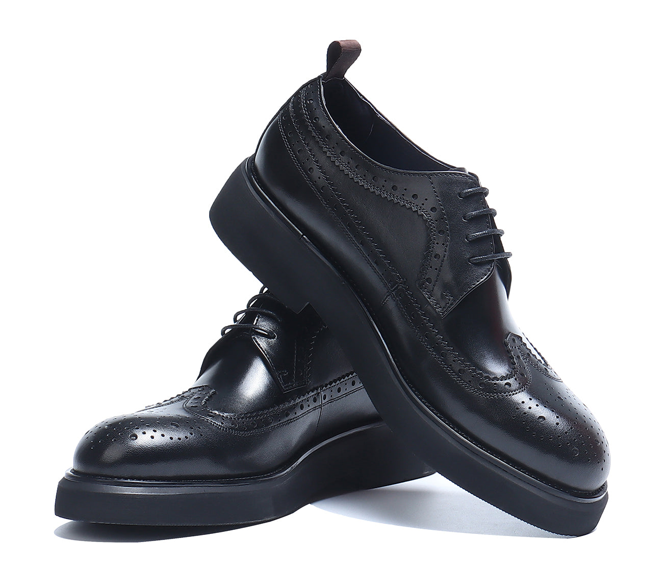 Derby de cuero Brogue Fashion para hombre 