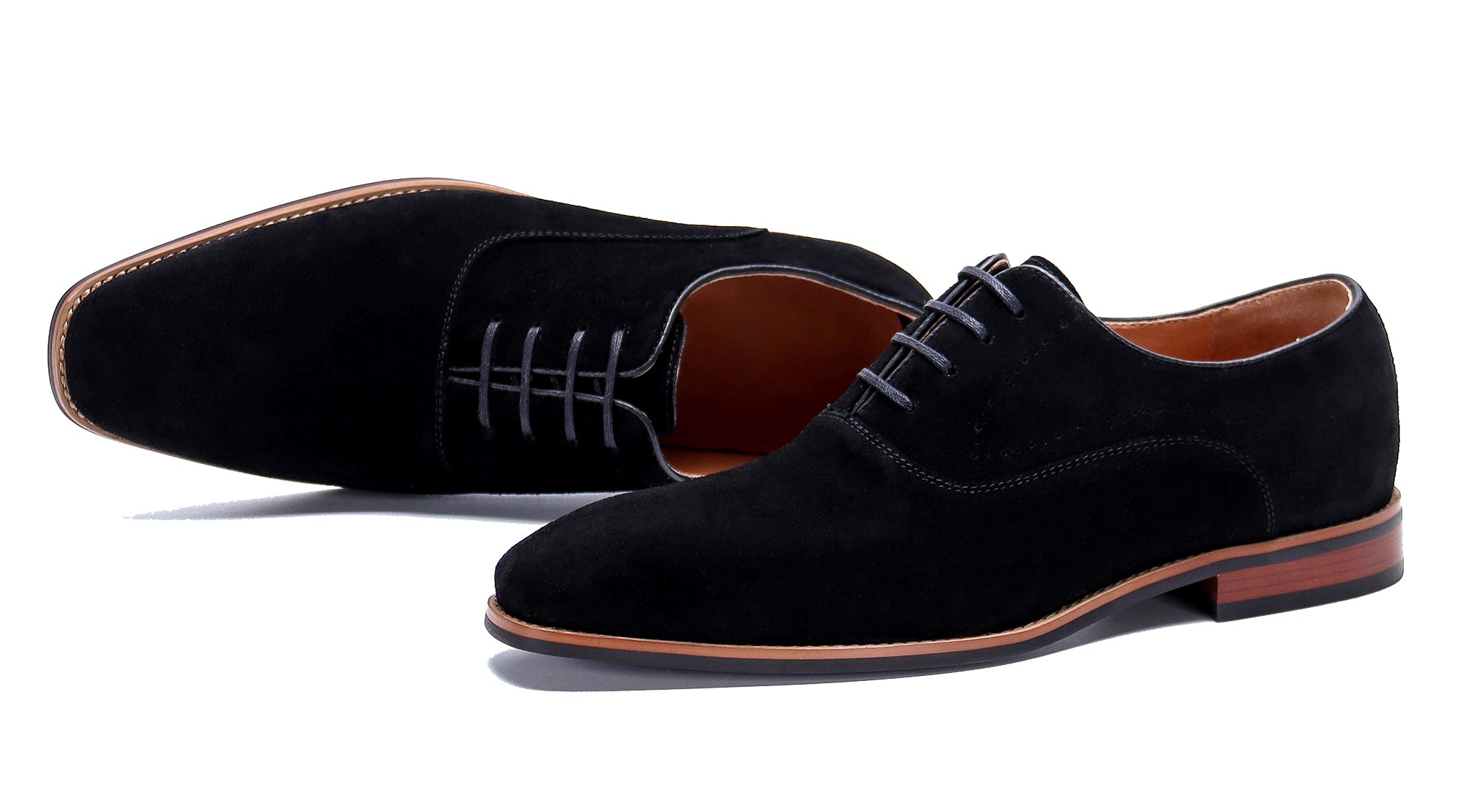 Zapatos Oxford formales de piel de ante para hombre 