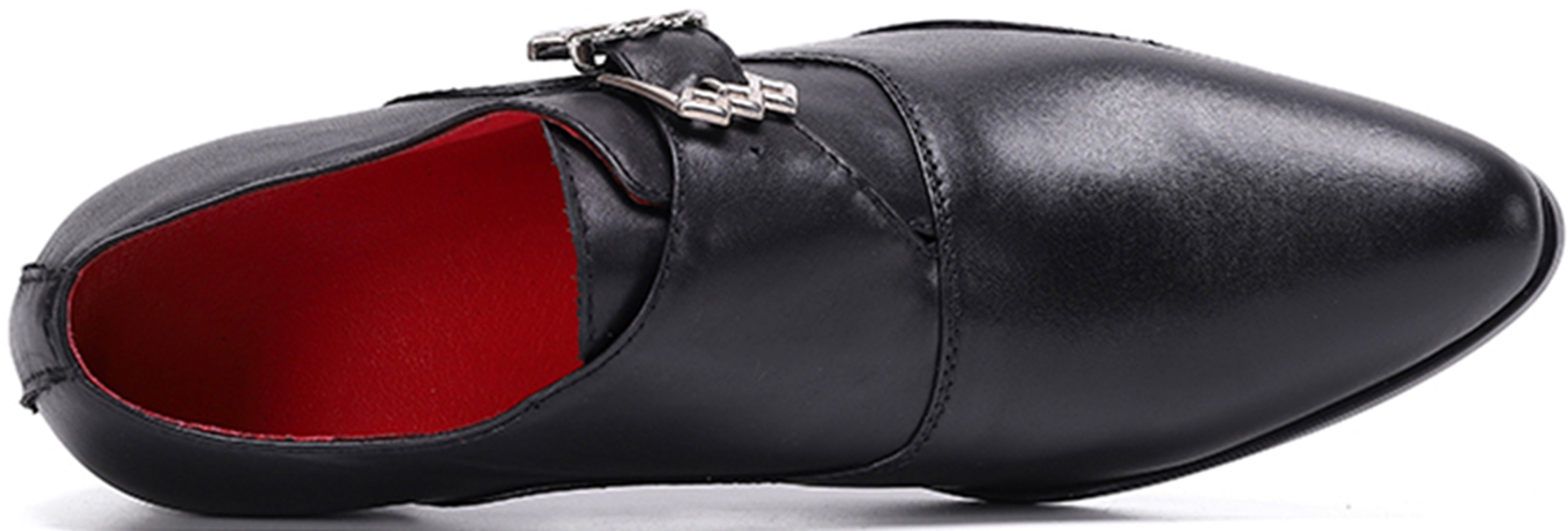 Men's Leather Buckle Slip-on Opera Pumps