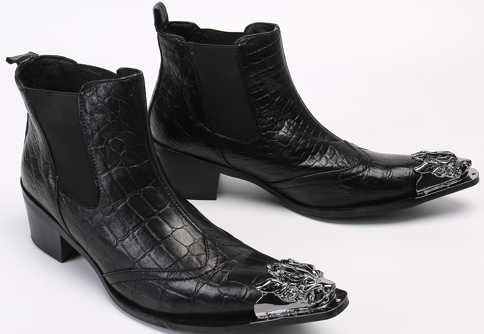 Men's Fashion Patent Leather Western Boots