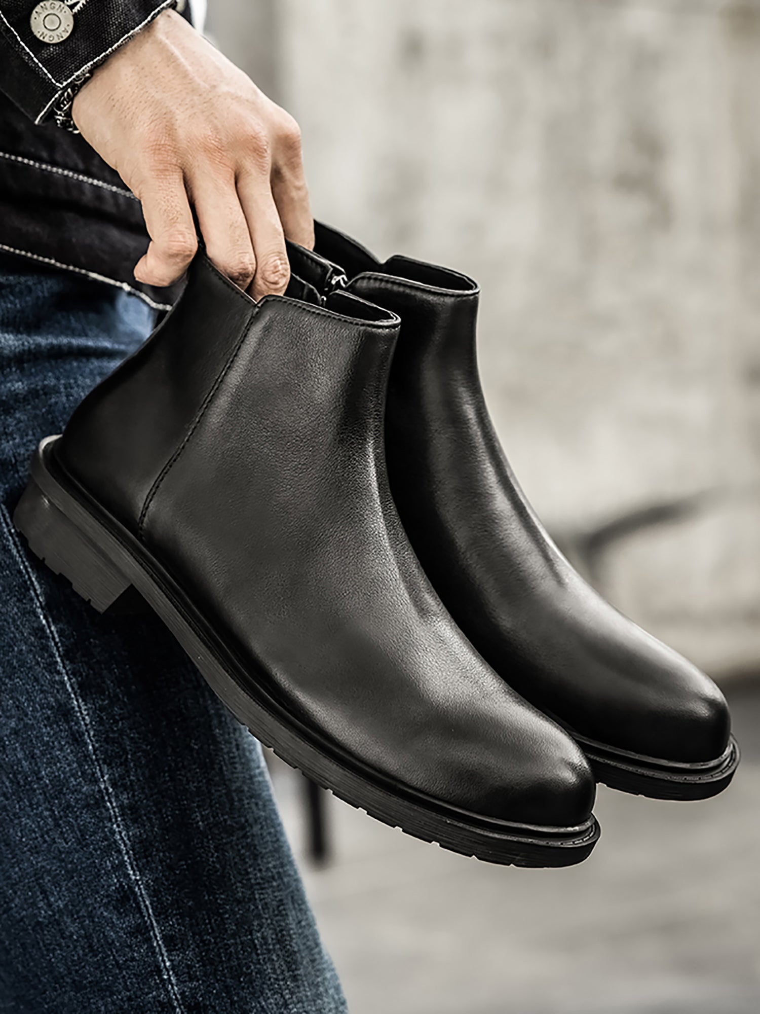 Men's  Chelsea Boots Genuine Leather