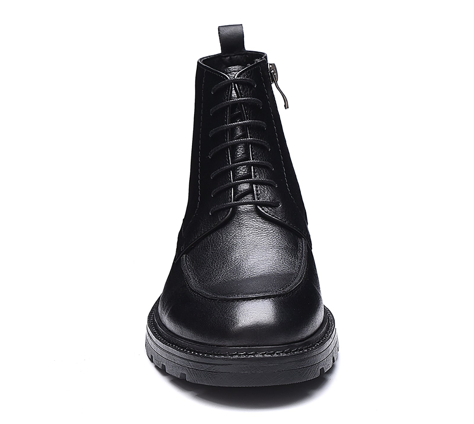 Men's Leather Zipper Retro Dress Boots