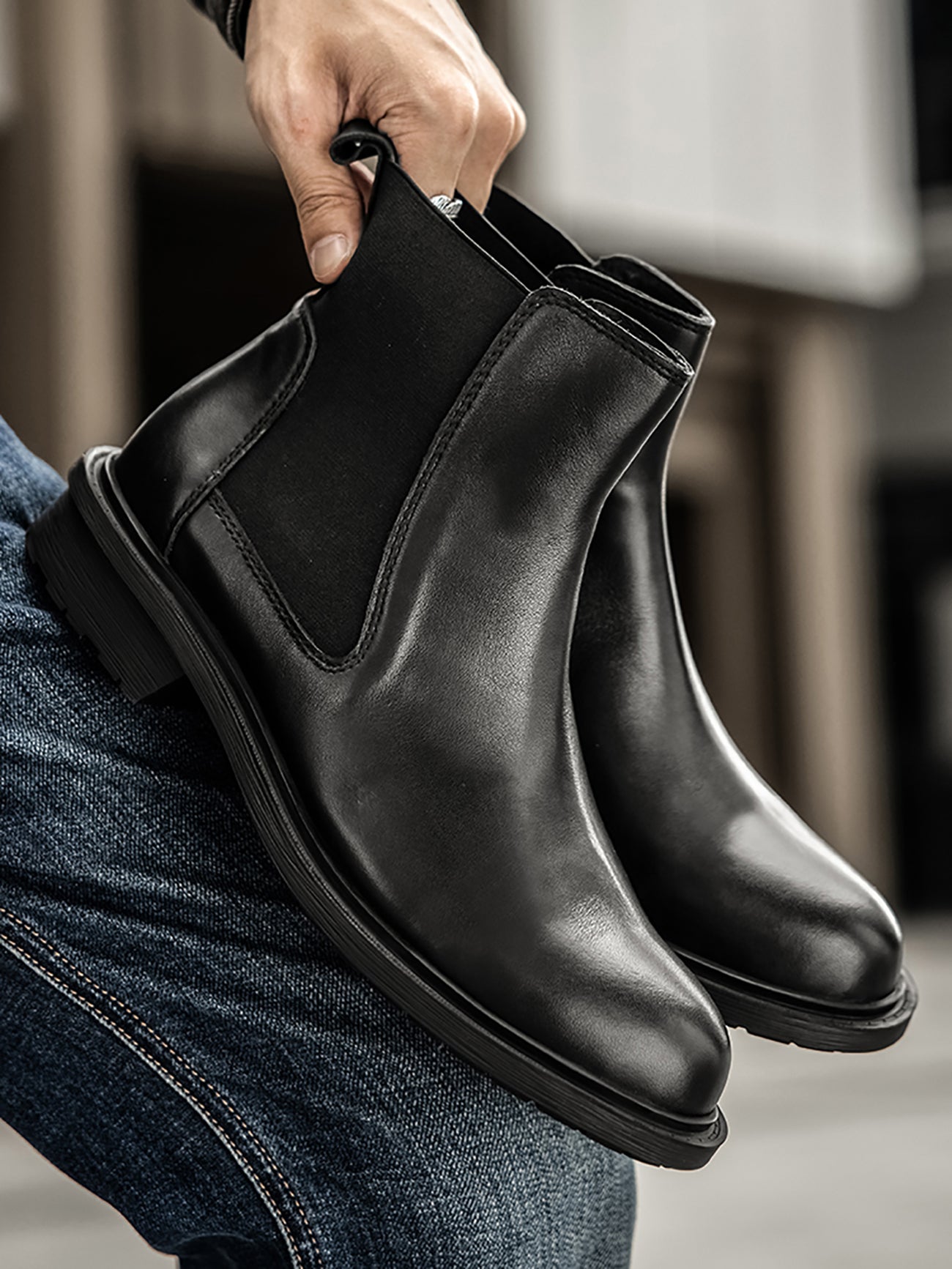 Botas Chelsea clásicas para hombre de piel 