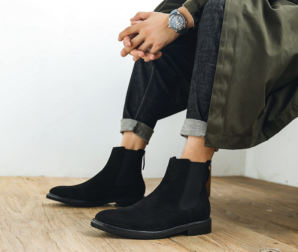 Men's Formal Suede Leather Chelsea Boots