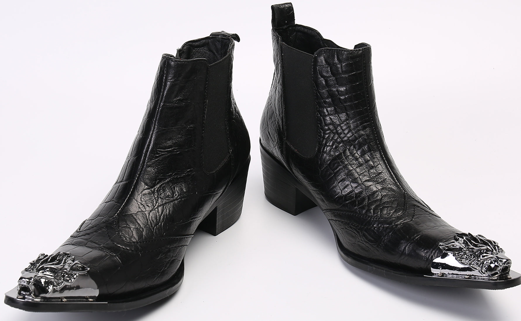 Men's Fashion Patent Leather Western Boots