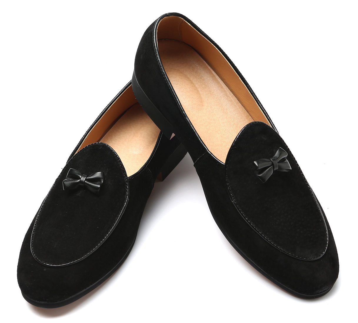 Men's Suede Bow Loafers