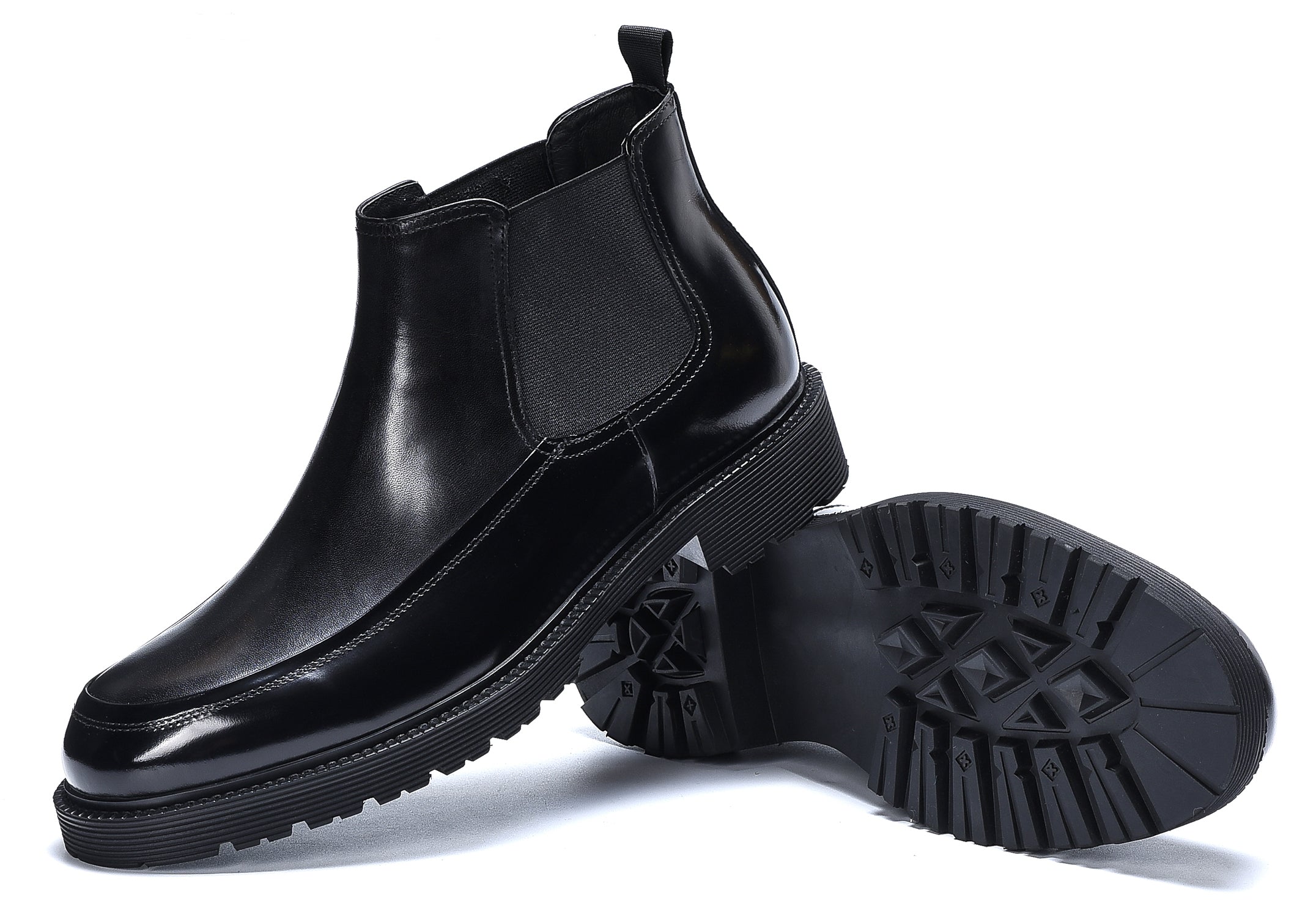 Botas Chelsea informales de cuero para hombre 