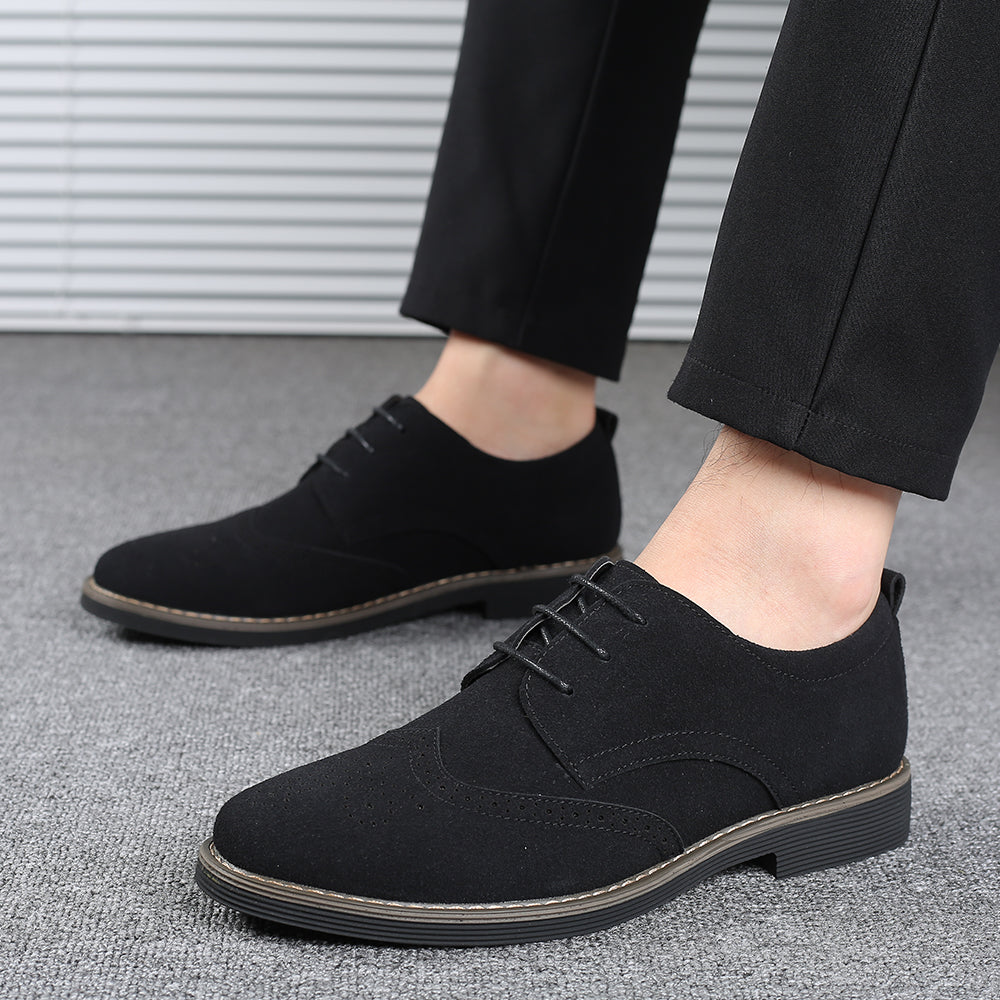 Men's Wingtip Lightweight Suede Derby Shoes