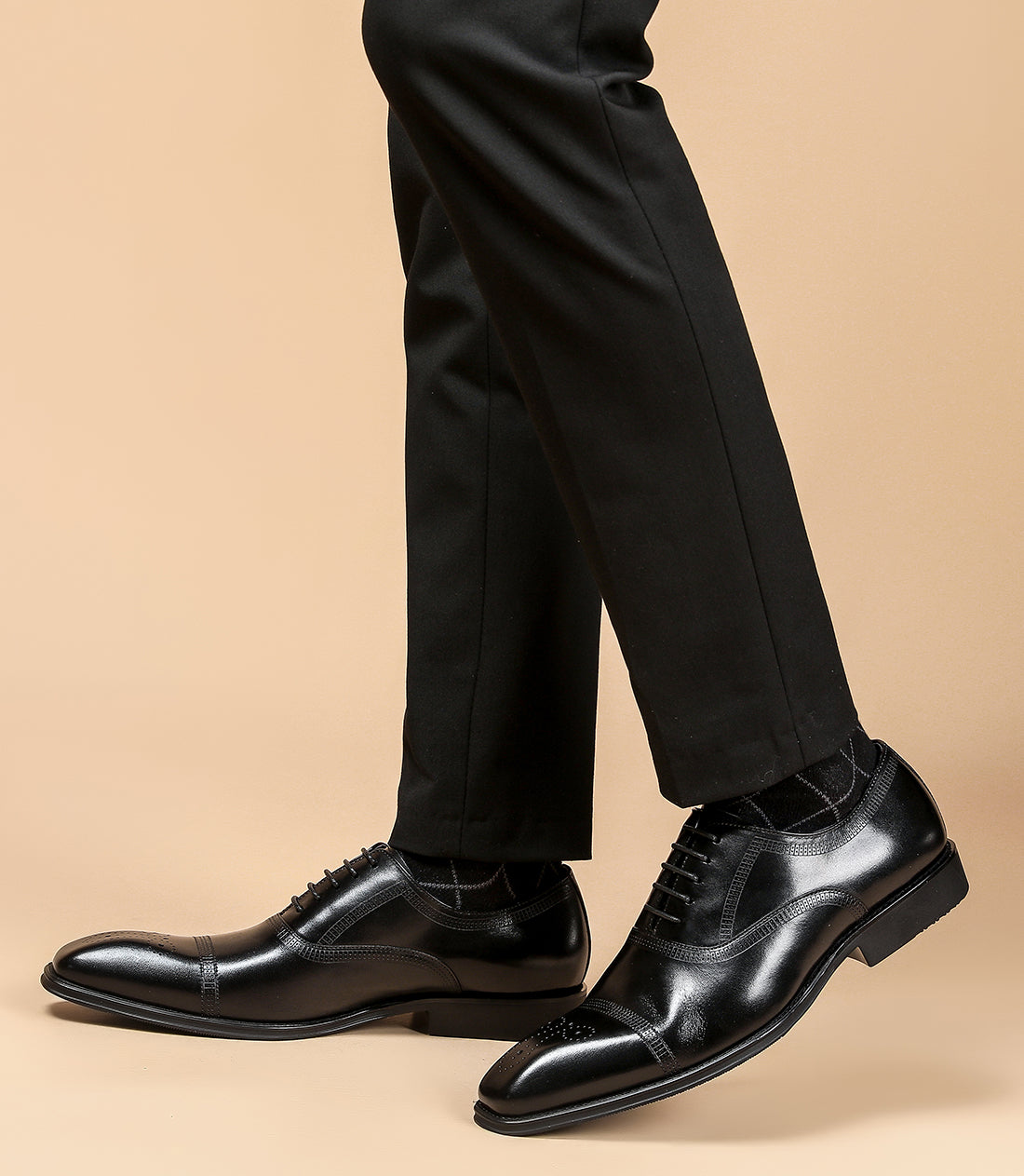 Men's Leather Plain Toe Formal Oxfords