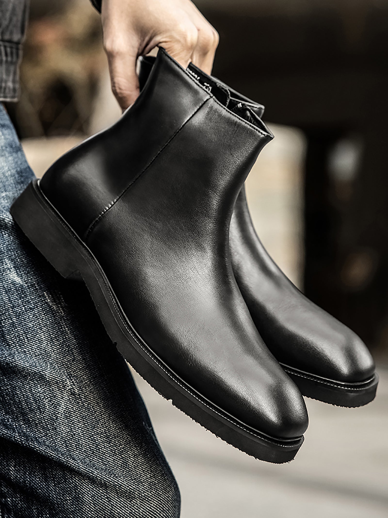 Men's Fashion Zipper Chelsea Boots