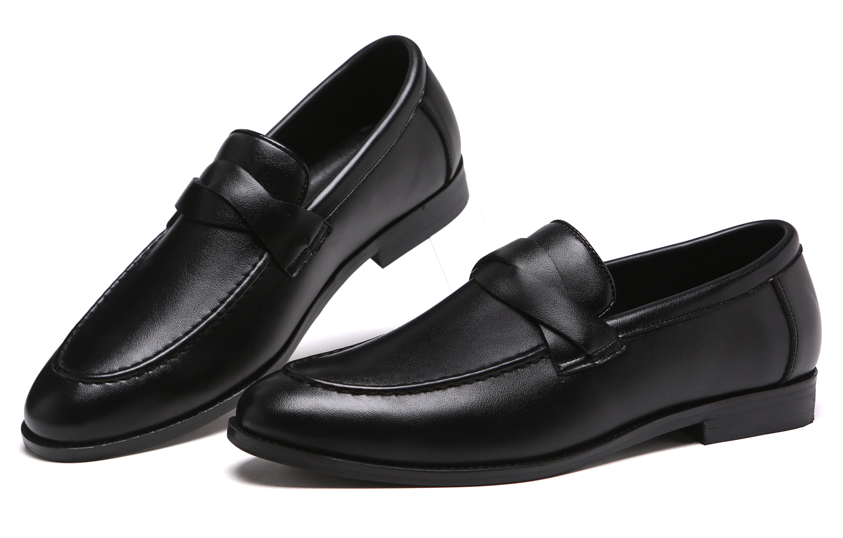 Men's Moc Toe Strap Smoking Loafers