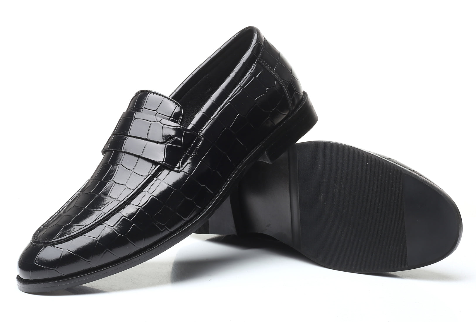 Mocasines Penny a cuadros para hombre