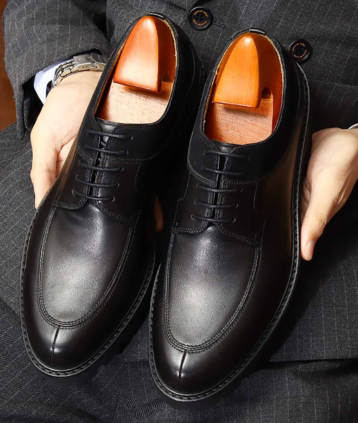 Men's Thick Sole Formal Leather Derby