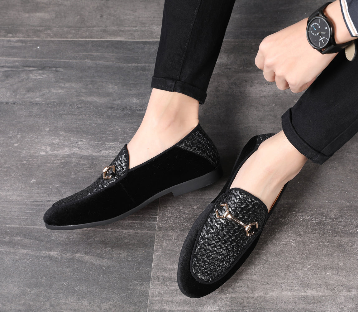 Men's Woven Hardware Smoking Loafers