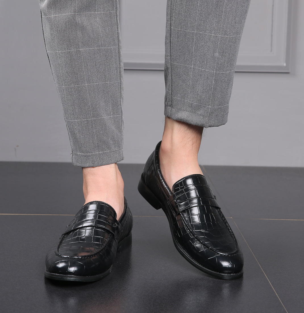 Mocasines Penny a cuadros para hombre