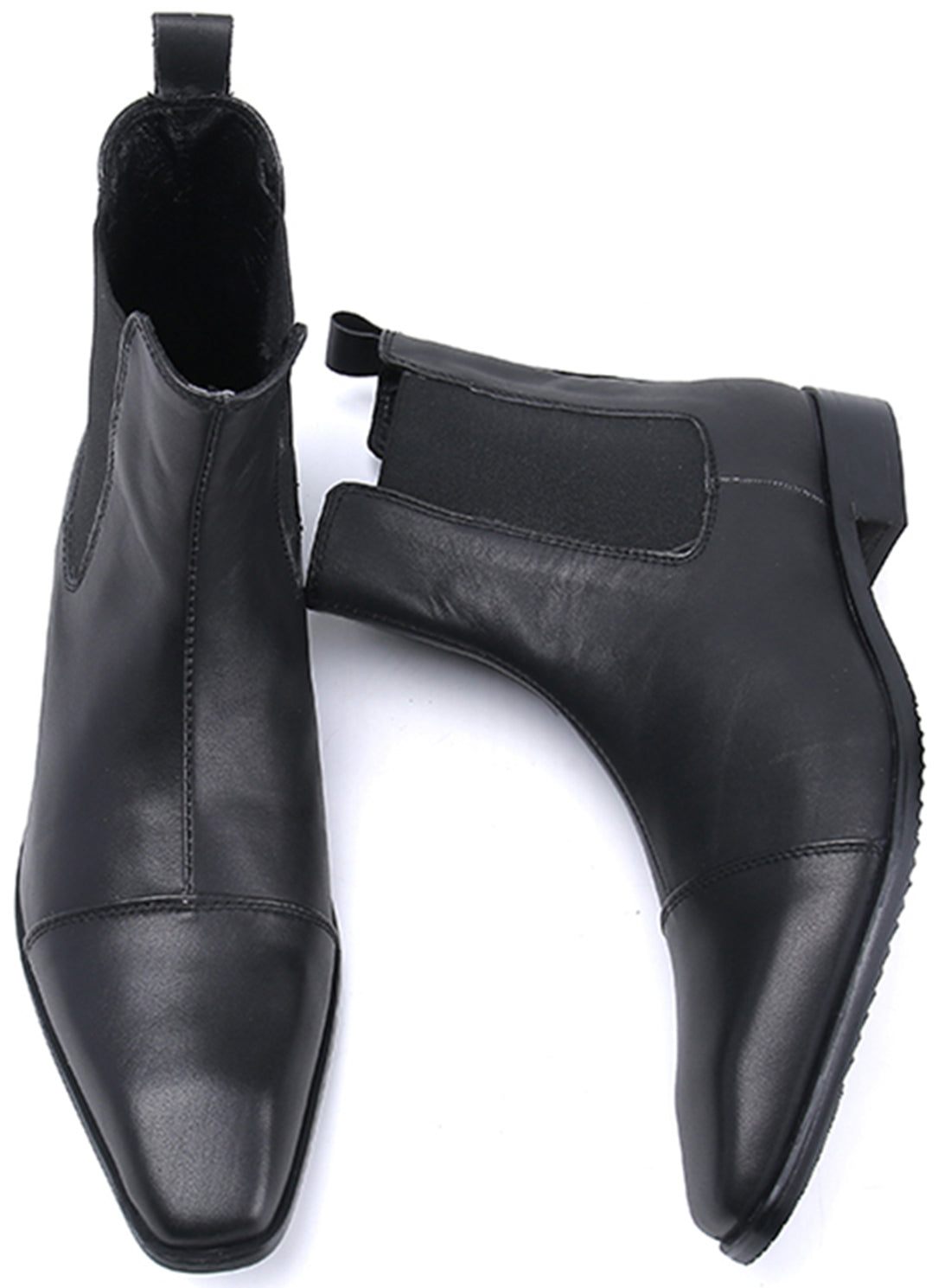 Men's Classic Plain Toe Leather Chelsea Boots