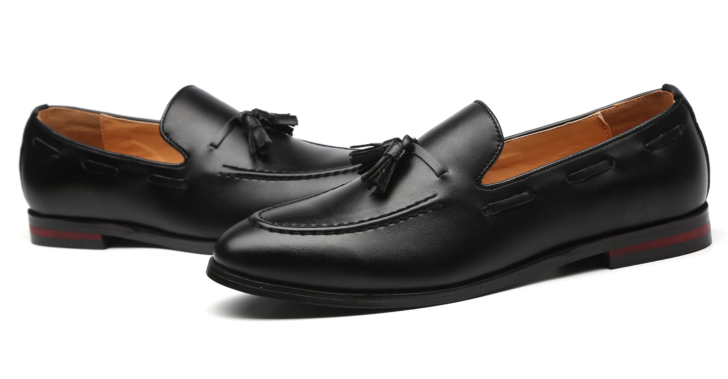 Men's Tassel Loafers Driving Flats Black Brown