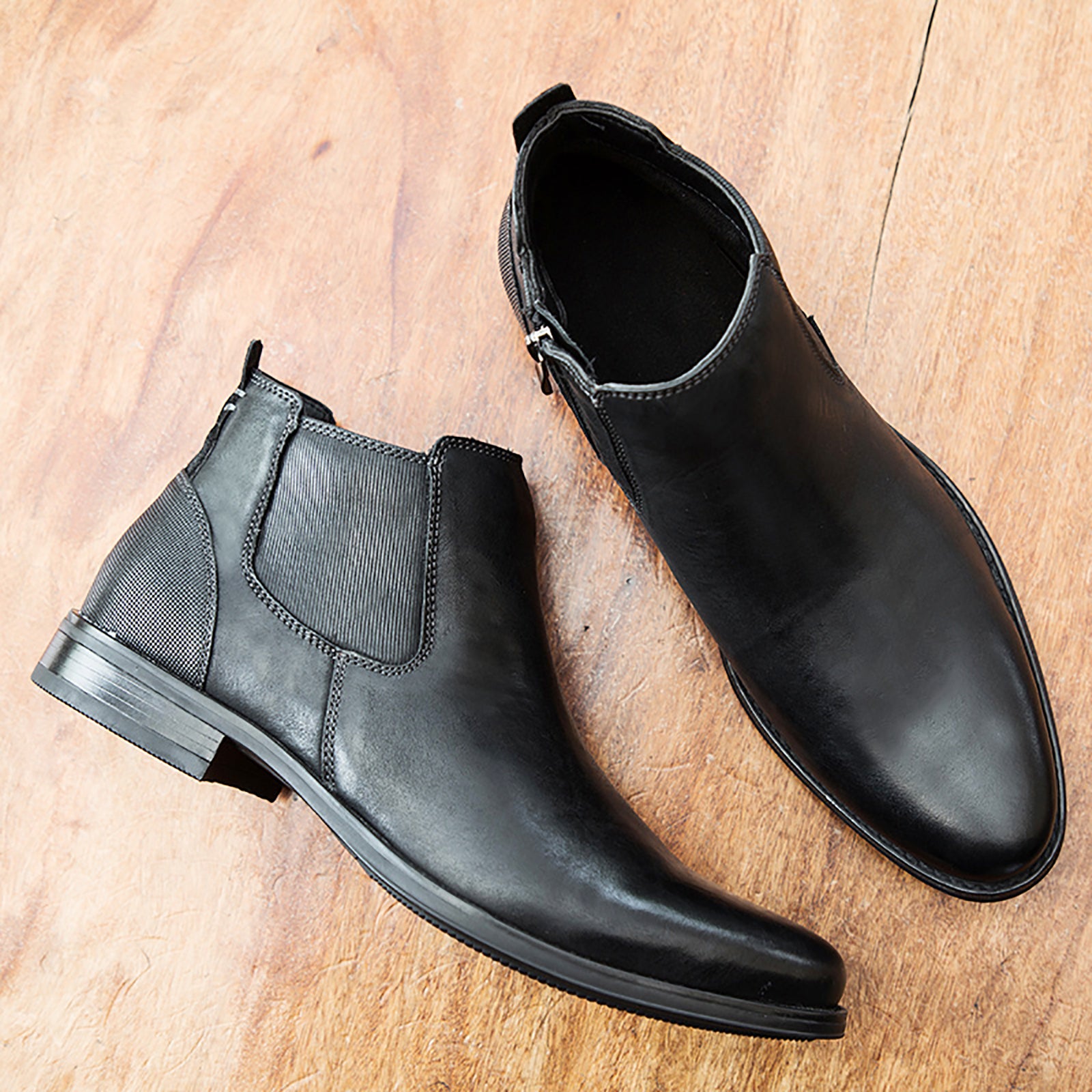 Botas Chelsea de hombre con cremallera 