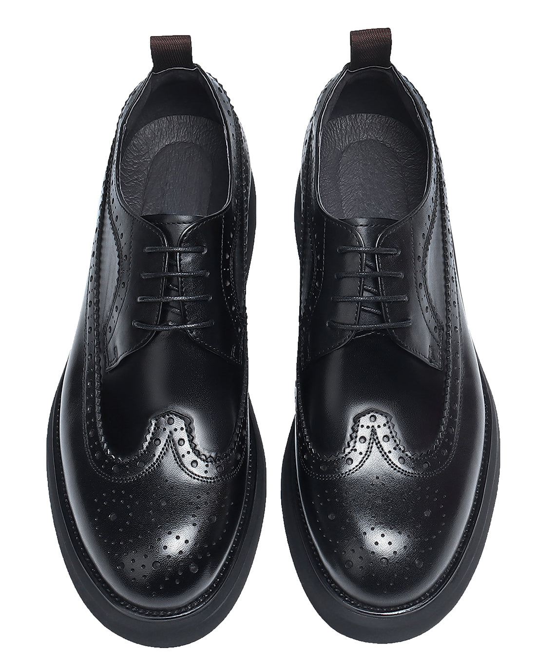 Derby de cuero Brogue Fashion para hombre 